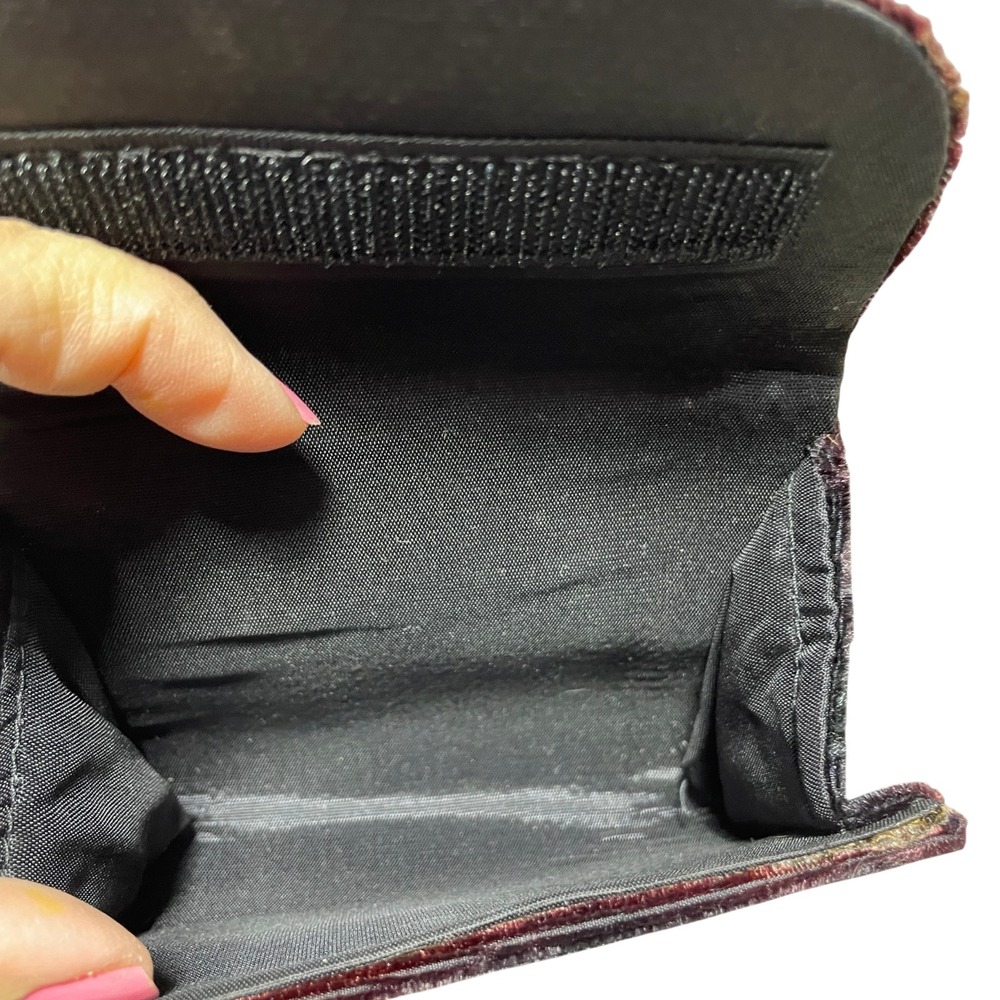 Unbranded Velour Handbag Pearl Strap‎ - Picture 4 of 4